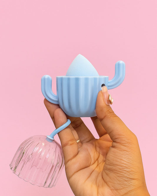 Cactus Beauty Blender with Protective Case